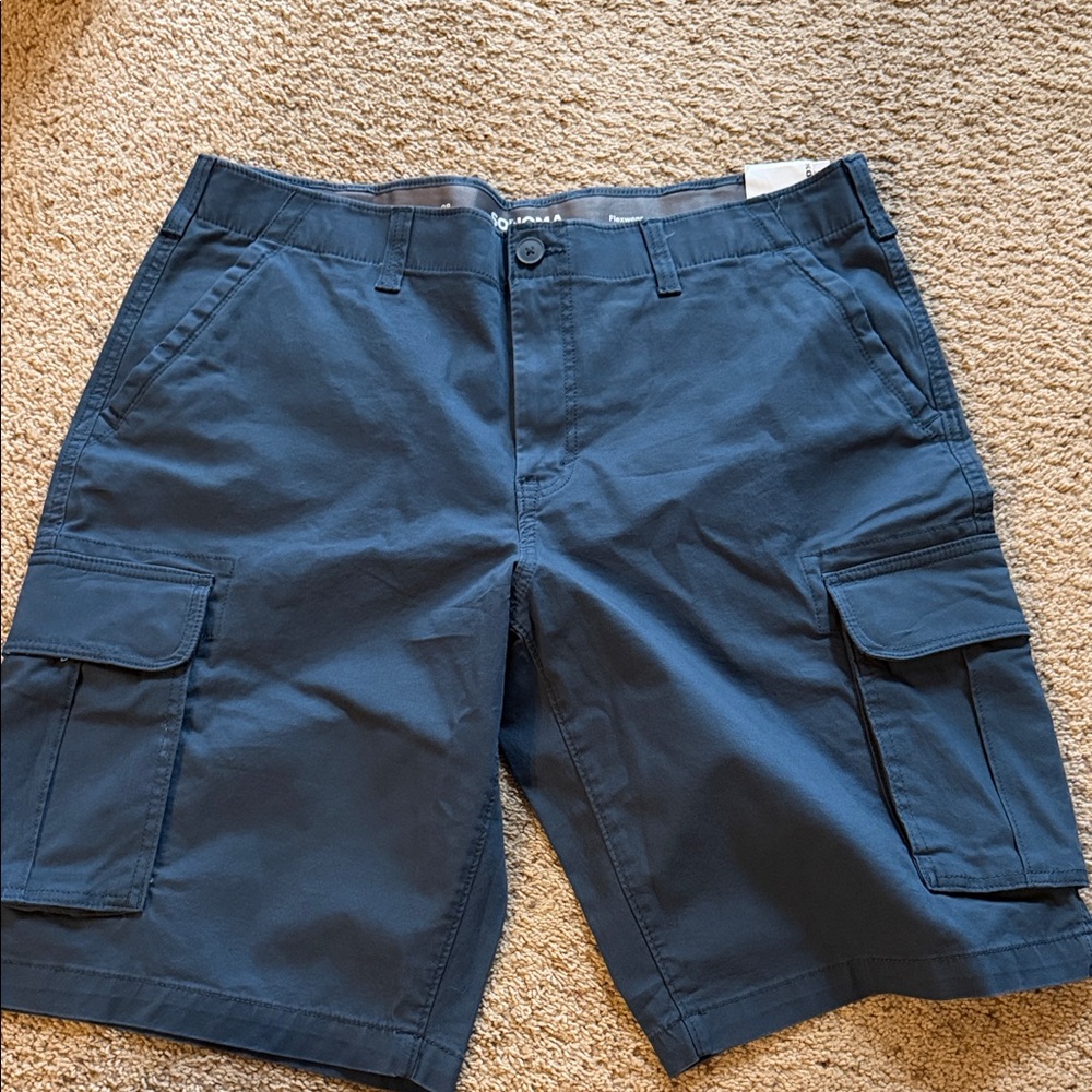 Sonoma Men's Blue Cargo Shorts size 38